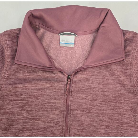 Colombia Women's Quarter Zip Fleece Pullover Mauve M - Picture 6 of 10